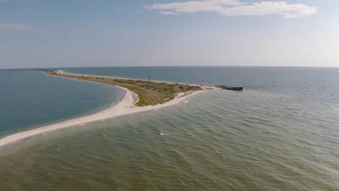 Peninsula drone shot Stock Footage 255624833