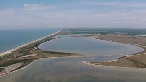 Peninsula drone shot Stock Footage 255625338