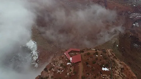 Peninsula in the sky Stock Footage 86605280