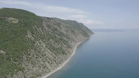 Peninsula in Turkey Tekirdag Raw Drone Footages Stock Footage 163600127