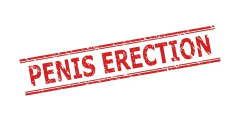 PENIS ERECTION Seal with Corroded Surface and Double Parallel Lines Stock Illustration