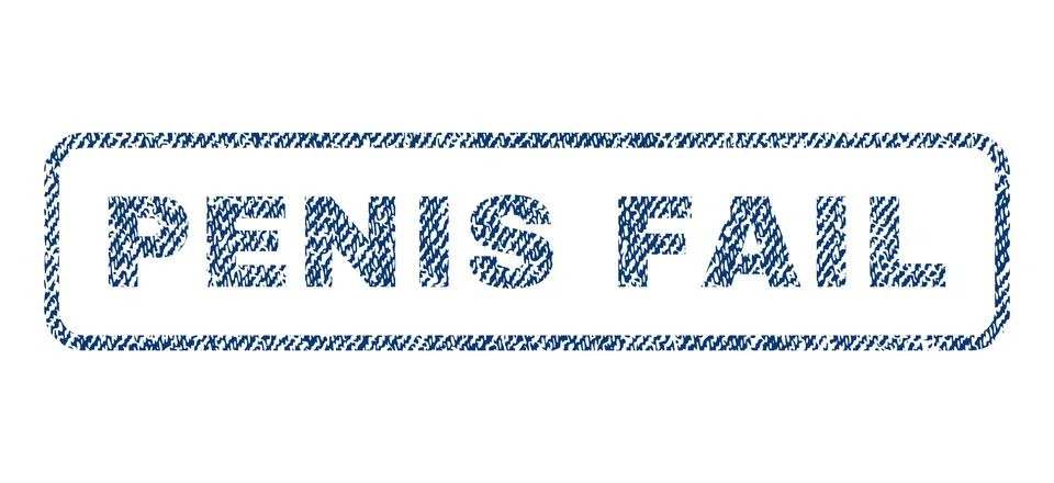 Penis Fail Textile Stamp Stock Illustration