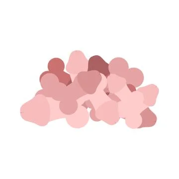 Penis heap stack. pile Dick isolated. Vector Illustration Stock Illustration