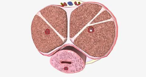 The Penis Transverse Cross Section Illustrazione stock