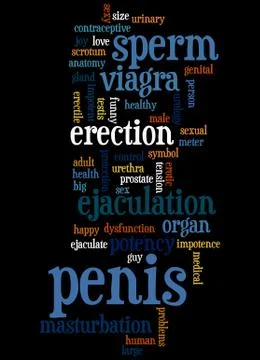 Penis, word cloud concept Illustrazione stock