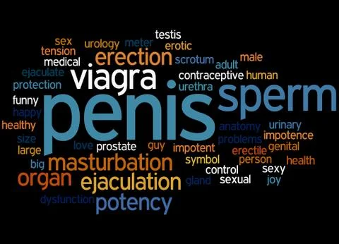 Penis, word cloud concept Illustrazione stock