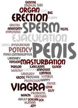 Penis, word cloud concept Illustrazione stock
