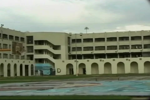 Penitentiary patio 2 Stock Footage 728080