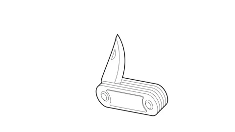 Penknife icon animation Stock Footage 161038095