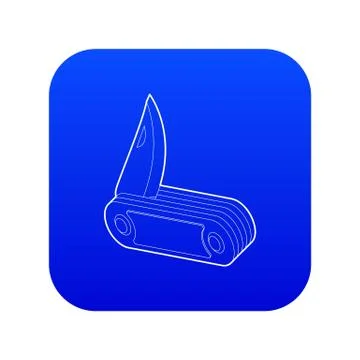 Penknife icon blue vector Illustrazione stock