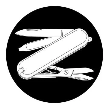 Penknife icon Illustrazione stock