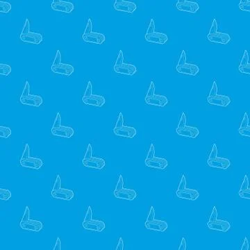 Penknife pattern seamless blue Illustrazione stock