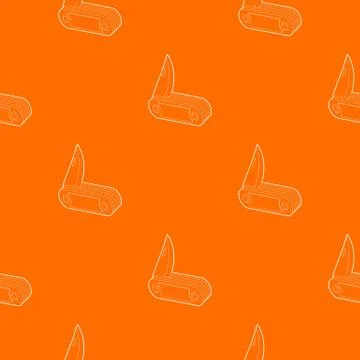 Penknife pattern vector orange Illustrazione stock