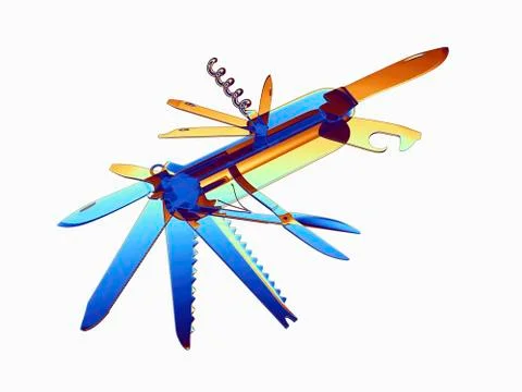 Penknife, X-ray artwork Stock Illustration