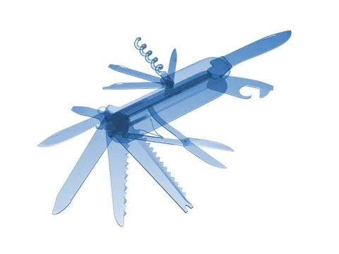 Penknife, X-ray artwork Illustrazione stock