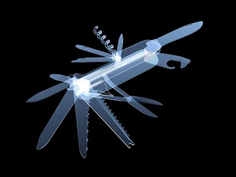 Penknife, X-ray artwork Stockillustratie