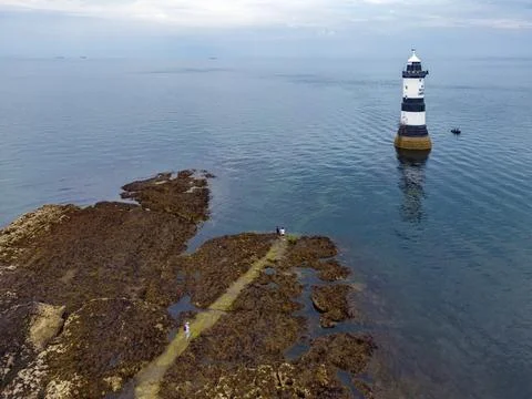 Penmon Lighthouse - Anglesey - Wales Stock Photos