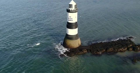 Penmon Lighthouse Stock Footage 82720004