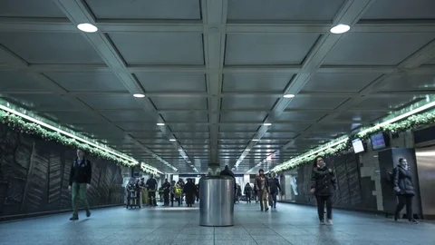 Penn Station Hallway Stock Footage 83527442