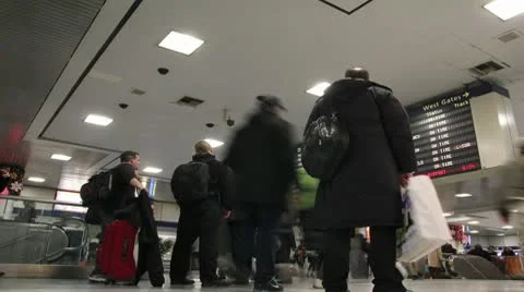 Penn Station Time Lapse Video stock 10700307