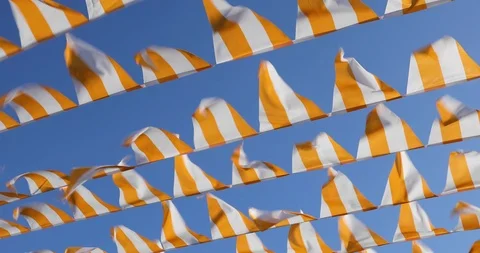 Pennant Banners Blowing with the Wind Stock Footage 114083424