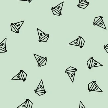 Pennant flag line vector seamless pattern Stock Illustration
