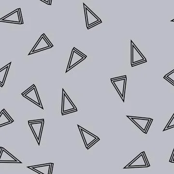 Pennant flag map line seamless pattern Stock Illustration