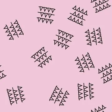 Pennant flag start line seamless pattern Stock Illustration