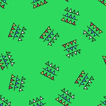 Pennant flag start vector seamless pattern Stock Illustration