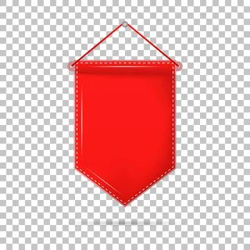 Pennant hanging, on a isolated background. Vector illustration Illustrazione stock