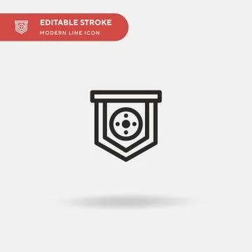 Pennant Simple vector icon. Illustration symbol design template for web mobil Stock Illustration