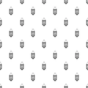 Pennant with soccer ball pattern vector Illustrazione stock