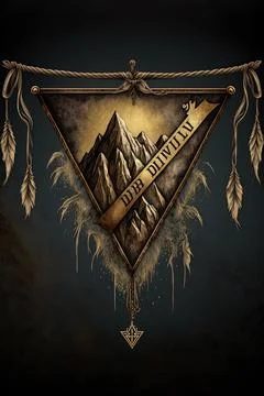 Pennant of the vind rune Stock Illustration