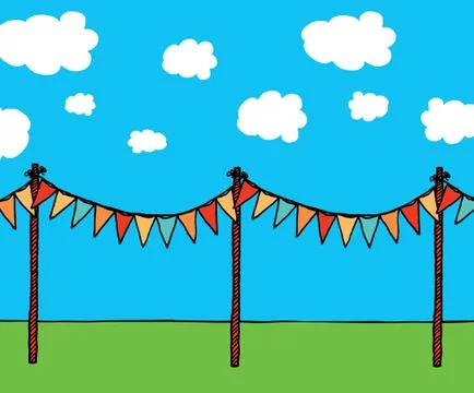 Pennants background Stock Illustration