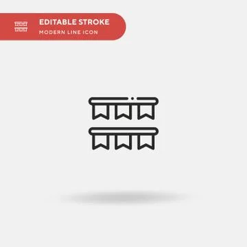 Pennants Simple vector icon. Illustration symbol design template for web mobi イラスト素材