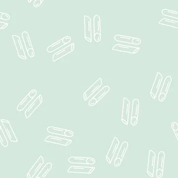 Penne pasta line seamless pattern Stock Illustration