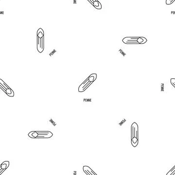 Penne pasta pattern seamless vector Stockillustratie