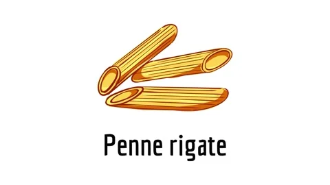 Penne rigate icon animation Stock Footage 152556622
