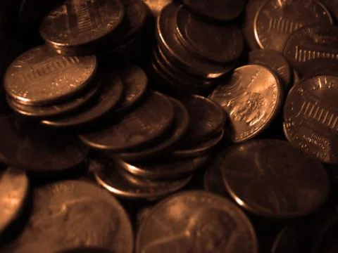 Pennies Macro Stock Photos
