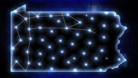 Pennsylvania AI Data Center Network Technology   動画素材 344144545
