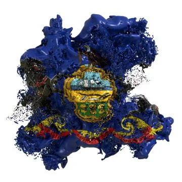 Pennsylvania flag liquid Stock Illustration