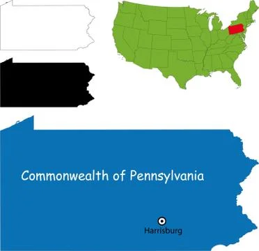 Pennsylvania map Stock Illustration