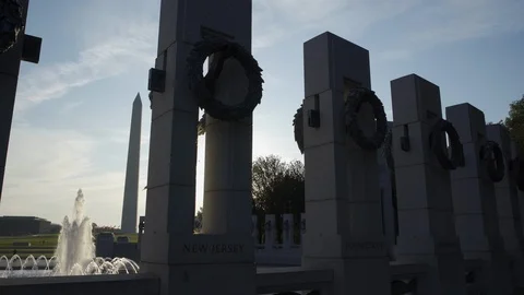 The Pennsylvania Portion of The World War II Memorial in Washington, DC Video stock 117938406