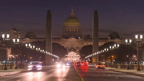 Pennsylvania State Capitol in Harrisburg, Pennsylvania, Stock Footage