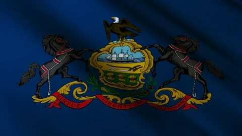 Pennsylvania State Flag Stock Footage 276105475