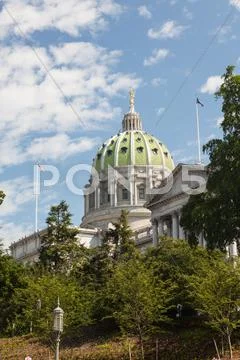 Pennsylvania State House & Capitol Building in Harrisburg, PA Stock Photos