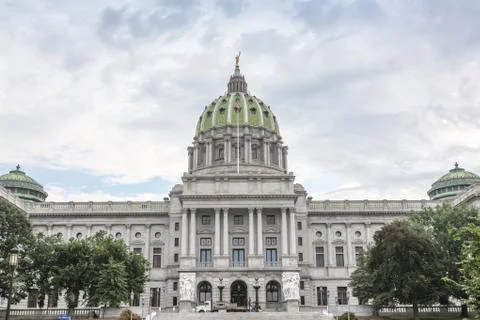 Pennsylvania State House & Capitol Building in Harrisburg, PA Stock Photos