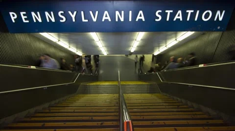 Pennsylvania station time lapse Stock Footage 44215032