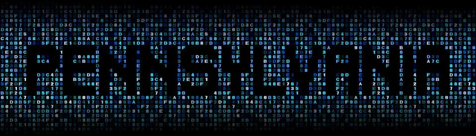 Pennsylvania text on hex code illustration Stock Illustration