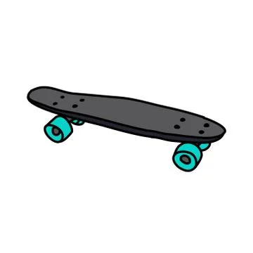 Penny board doodle icon, vector illustration Stock Illustration